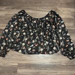 PaperMoon  Floral Black Blouse Photo 1