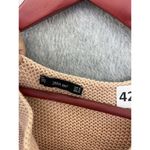 ZARA  Knit Women's Sweater Relaxed Solid Pink Cable Knit Size medium Long Sleeve Photo 9