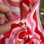 Dress Forum Los Angeles Women's Pink & Red Mini Wrap Dress Size L. NEW Photo 5