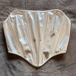 Silky White Tube Top Cropped Strapless Corset Tank Women’s Sz M EUC Size M Photo 0