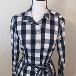 J.Crew Re-Imagined by Checkered Button Down Shirt Dress Long Sleeve Belt Photo 1
