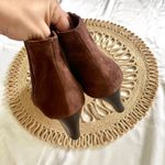 Coach  Maya Suede/Polished-Calf Ankle Wedge Boots Brown Women’s Size 10 Q5328 Photo 4