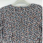 Loft Abstract Floral Midi Dress Sz 4 3/4 Sleeve Preppy Slit Work Cottage Fall Photo 5