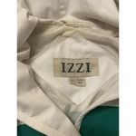 Vintage IZZI Jacket Womens Small White Blue Green Nautical Grandpa Striped Photo 5