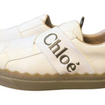 Chloé New White Leather Women's Sneakers, size 38/US 8 Photo 0