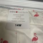 Intro Love the Fit Womens Skort Sz 14W Hannah Flamingo White Pink Sateen NEW Photo 4