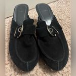 Stuart Weitzman Vintage Suede Kitten Heel Mule in Black, Size 7.5 Photo 2