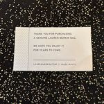 Lauren Merkin NWOT Zippered Black Clutch w/Gold Glitter Photo 5