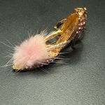 Bling Rhinestone High Heel Keychain Cute Pom Pom Alloy Chain Bag Charm White Photo 2