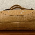 Coach Vintage Y2K F10988 Hampton Satchel Camel Tan Leather Studded Shoulder Bag Photo 4