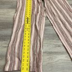 Rewind Linen Brown, Pink & White Striped Elastic Waist Pull On Pants Size XS Photo 9