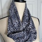 Leopard Print Gray & Black Infinity Scarf Photo 1