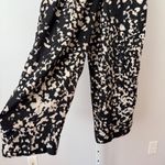 Banana Republic Petite Wide Leg Pleated Pants Black Tan Animal Print Size 0 Photo 2