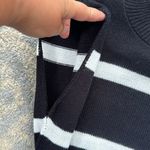 Vintage A’Milano Striped Cardigan/Sleeveless Mockneck Sweater Black White Medium Photo 9