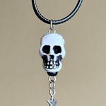 Handmade skull & star goth grunge punk funky unisex necklace 🖤 Photo 0