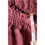 Free People Moana Stripe Puff Sleeve Mini Dress Medium Babydoll Square Neck Photo 5