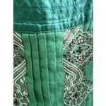 Anthropologie Floreat  Dress Sz‎ 2 Green Beaded Embroidery Tank Cotton Lined Photo 2