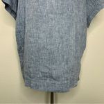 Lands' End Lands’ End 100% Linen Lagenlook Chambray Short Sleeves Top Photo 5