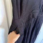 Wildfang The Empower High Waist V Neck Jumpsuit in Black Size 10 Photo 3