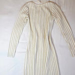Princess Polly Ivory and Gold Long Sleeve Sweater Dress NWT Photo 0