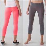 Lululemon Wunder Under Crop II Reversible Grapefruit/Slate 8 Photo 1