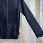 Lena Size Medium Black Fleece Jacket Hoodie Zippered Front Zippered Poc… Photo 9