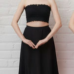 Victoria's Secret Victoria’s Secret PINK Strapless Lace Bandeau Bralette Bundle Black Pink Sz L Photo 0