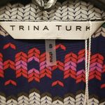 Trina Turk 💕💕 Ira 3 100% Silk Pajama Style Top ~ Fairisle Print Small S NWT Photo 13