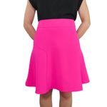 EXPRESS Hot Pink Skirt A-Line Flared Skirt Size 2 Small Barbiecore Twee Photo 2