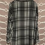 Vera Wang Simply Plaid Detailed Button Up Flannel Half Shirt Pullover Photo 4