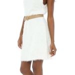 Show Me Your Mumu Fauna Dress Cream ~ Sleeveless Fuzzy Turtleneck Mini ~ Size M Photo 1