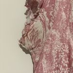 Urban Outfitters Toile Scenic Landscape Floral Dress Pink White size small Photo 3