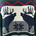 Dockers Vintage 90s Y2K Fair Isle Elk Sweater Medium Unisex Christmas Preppy Photo 4