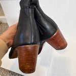 Toms Black Leather Ankle Heeled Boots Womens 8.5 Fall Casual Classic Booties Photo 3