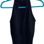 Gilnini Black Mock Neck Sleeveless Sweater Photo 1