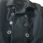 New Look Black Coat Jacket Outerwear with Silver Accents Career Chic Photo 3