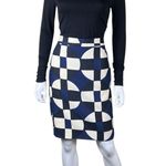 J.Crew Wool & Silk Geo Print No. 2 Pencil Skirt Photo 2