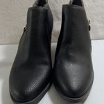 Dr Scholls Platform Wedge Sz 9.5 High Heel Work It Bootie Ankle Zip Shoes Black Photo 0