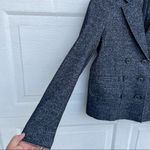 J.Crew Blazer Wool Blend Size 4 Thandie Gray Double Breasted Cotton Photo 4