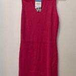 Crown & Ivy NWT cabana hot pink collared sleeveless dress ribbed size … Photo 2