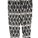J.Crew  Casual Pants Linen Geometric Print Black Cream 10 Pockets Photo 0