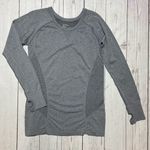 Zella Gray Long Sleeves Active Top Size L Photo 0