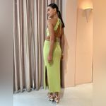 Significant Other Skye Cutout Ribbed Backless Midi Dress In Avocado sz:AU10/US6 Green Size 6 Photo 6