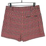 Maeve By Anthropologie Women’s Abstract City Cuffed Shorts Red/Blue Size 14 Red Photo 1