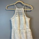 Trina Turk  Dress Picnic Halter Neck Sleeveless Eyelet Dress White Wash Sz 6 EUC Photo 5