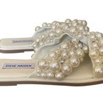 Steve Madden  NWOB Duri Pearl Rhinestone Embellished Wedding Bridal Sandals 8.5 Photo 4