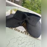 Women’s Sun Hat Wide Rim Bow In Back, Velcro Close Black Photo 4