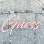 Guess  Cropped Denim Jacket Raw Hem Medium Photo 8