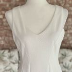 Teeze Me Dress Skater Midi White Sleeveless V-neck 7/8 Cocktail Party Grad Photo 3