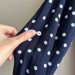 Marquis Navy Blue and White Polka Dot High Photo 5